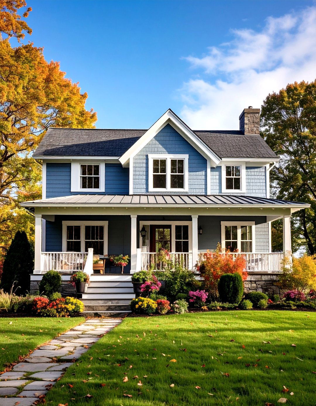 Rustic Country Light Grey - 24 Light Grey House With White Trim Design Ideas