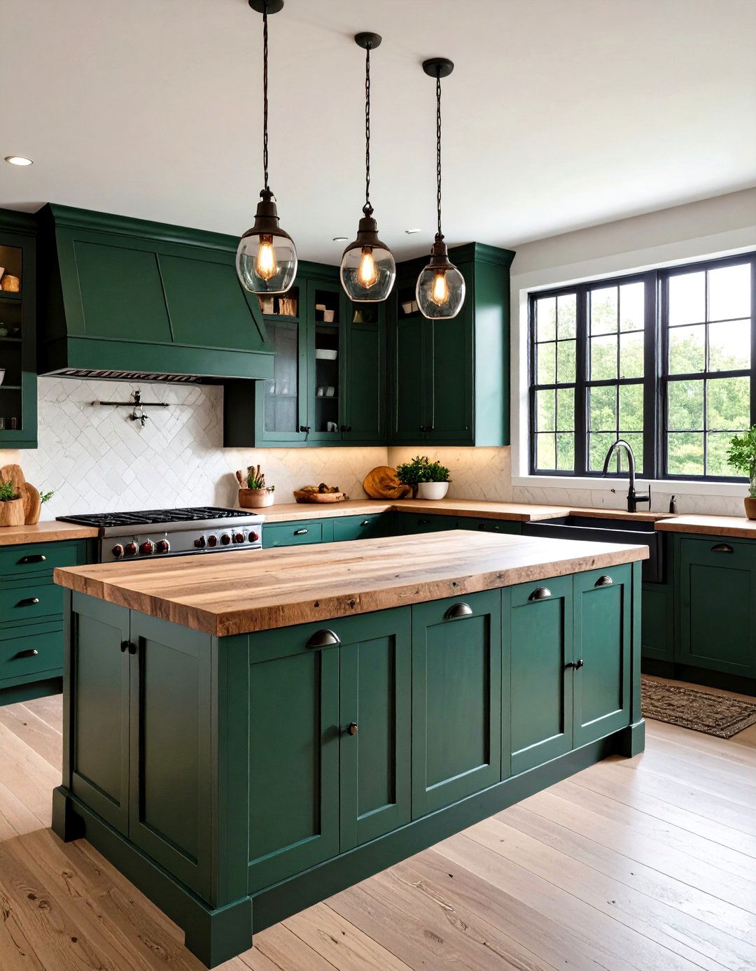 Rustic Dark Green Kitchen Theme - 24 Dark Green Kitchen Ideas