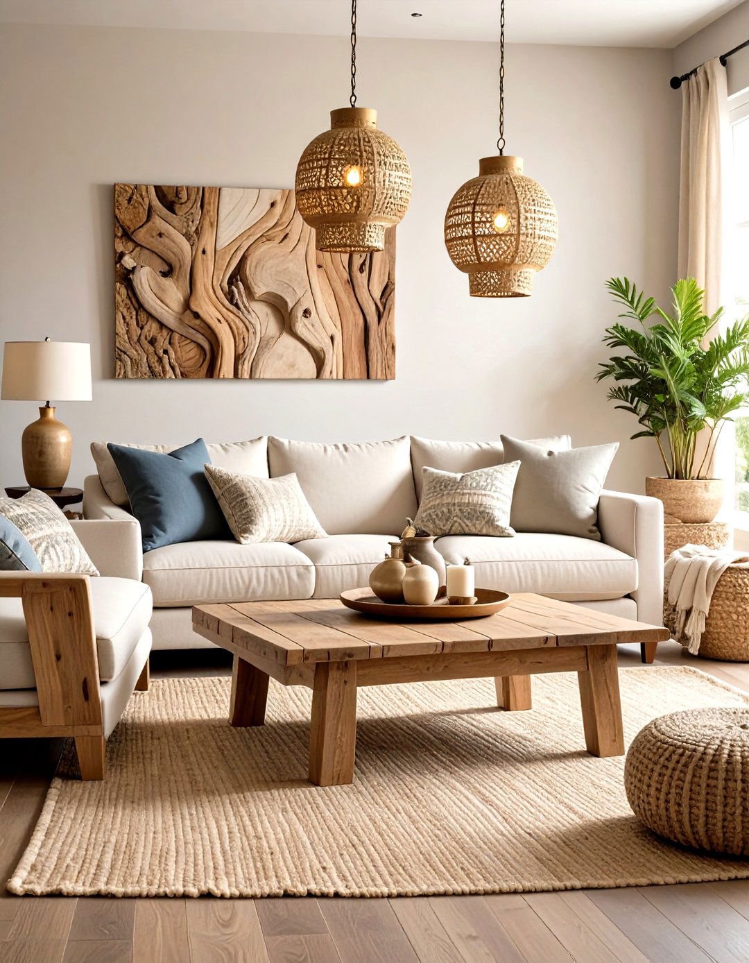 Rustic Driftwood Living Room Collection - 24 Nautical Decor Ideas