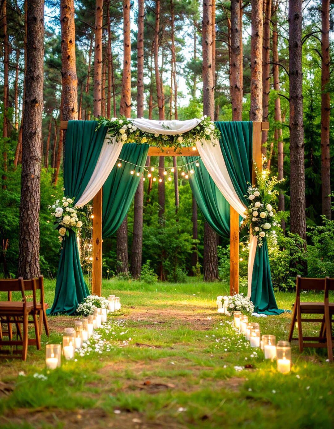 Rustic Emerald Forest Wedding Theme - 24 Emerald Green Wedding Ideas
