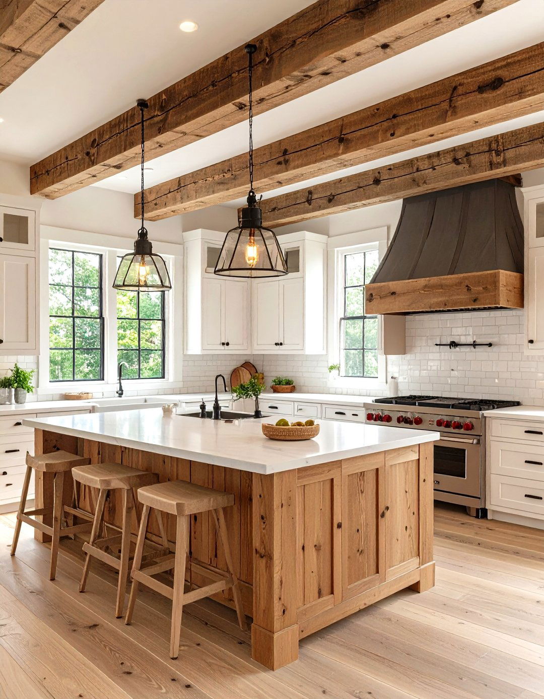 Rustic Exposed Beam Kitchen Ceiling - 24 Wood Ceiling Kitchen Ideas
