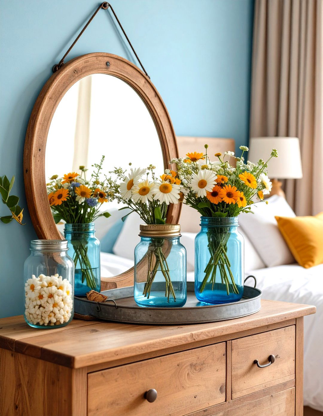 Rustic Farmhouse Charm Display - 24 Dresser Decor Ideas