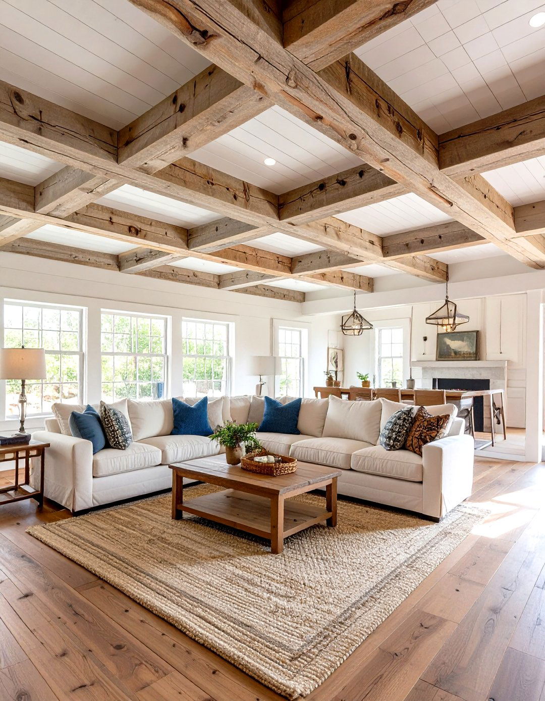 Rustic Farmhouse Coffered Ceiling Styles - 24 Coffered Ceiling Ideas