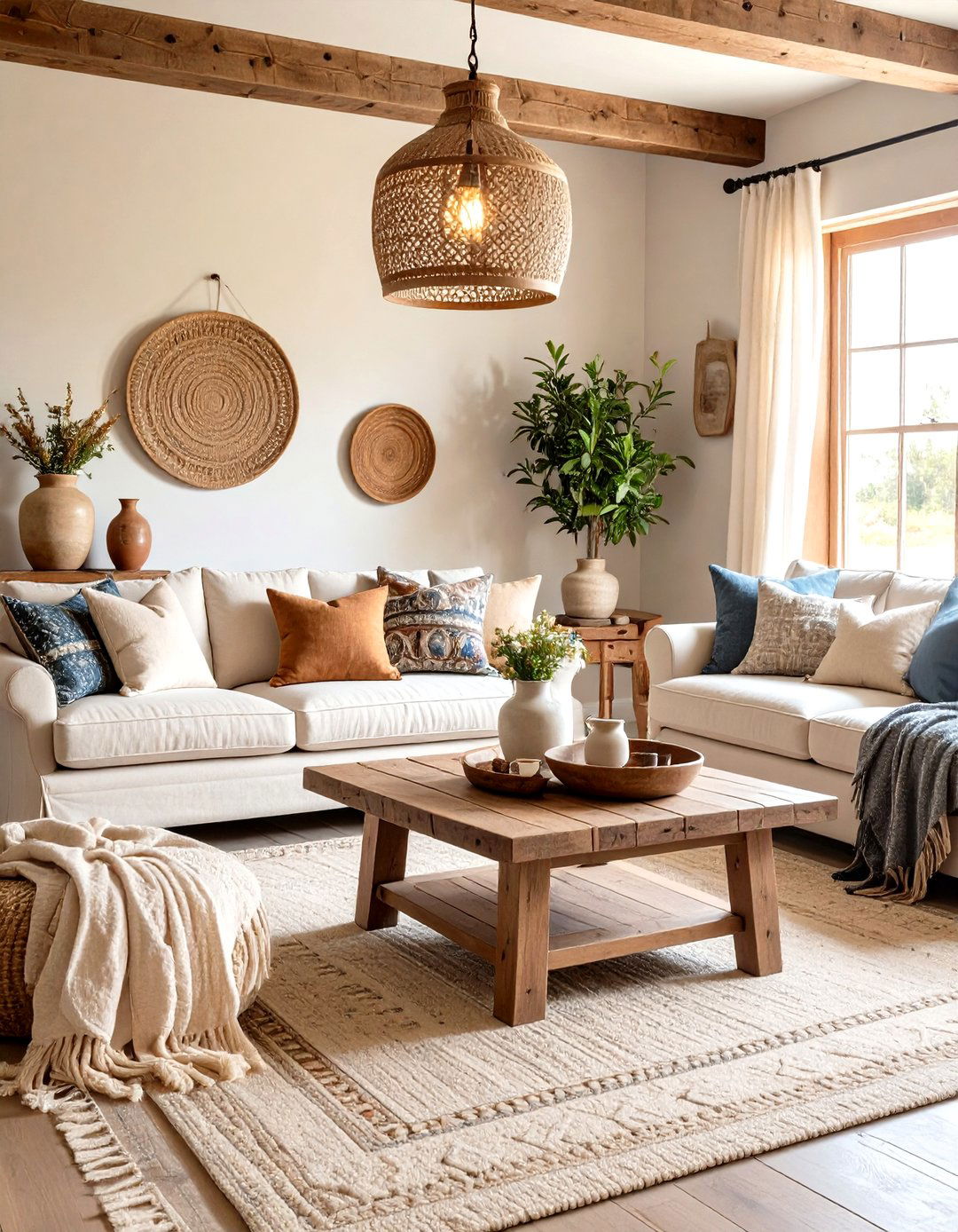 Rustic Farmhouse Egyptian Cotton Comfort - 24 Dulux Egyptian Cotton Living Room Ideas