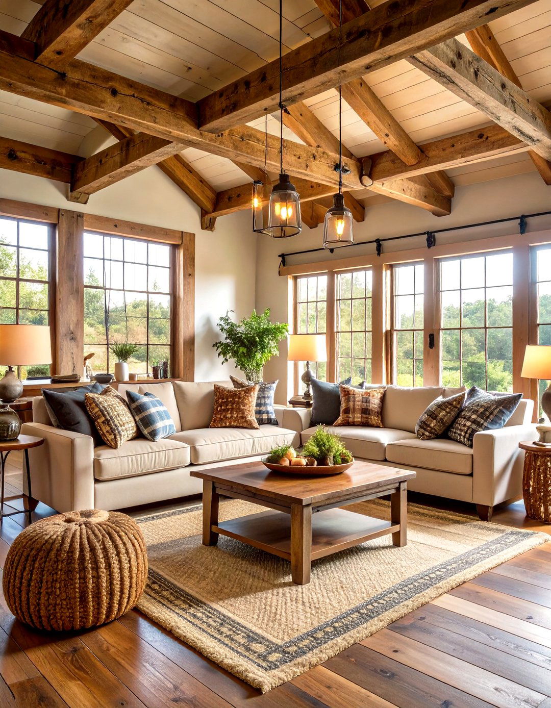 Rustic Farmhouse Fall Living Room - 24 Fall Living Room Ideas