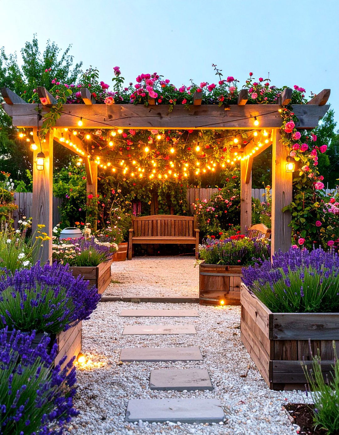Rustic Farmhouse Garden with Weathered Wood Accents - 24 Garden Decor Ideas