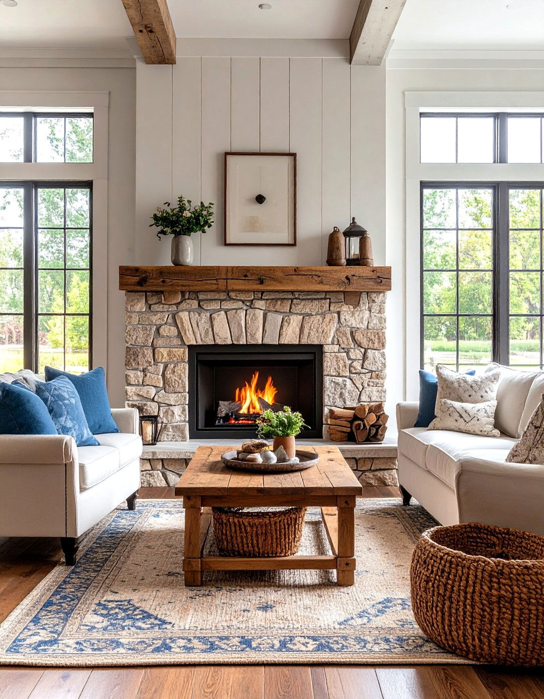 Rustic Farmhouse Gas Fireplace Style - 24 Gas Fireplace Ideas