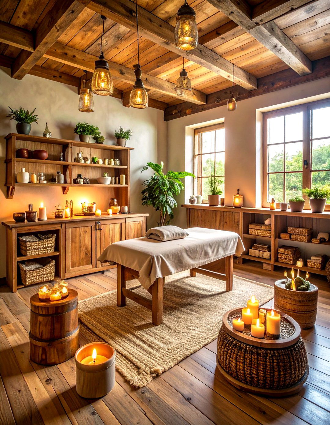 Rustic Farmhouse Healing Space - 24 Massage Room Setup Ideas