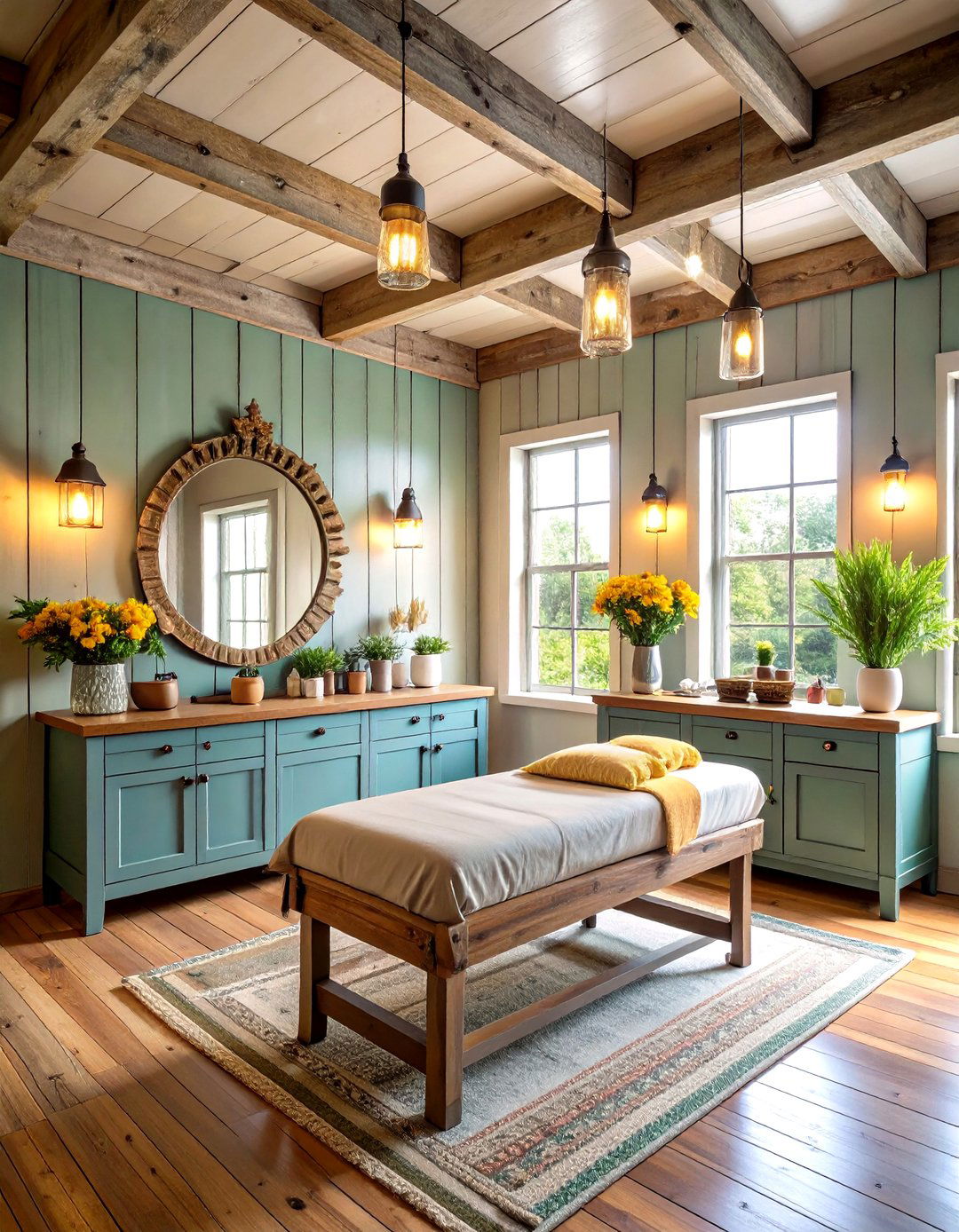 Rustic Farmhouse Lash Studio - 24 Lash Room Ideas