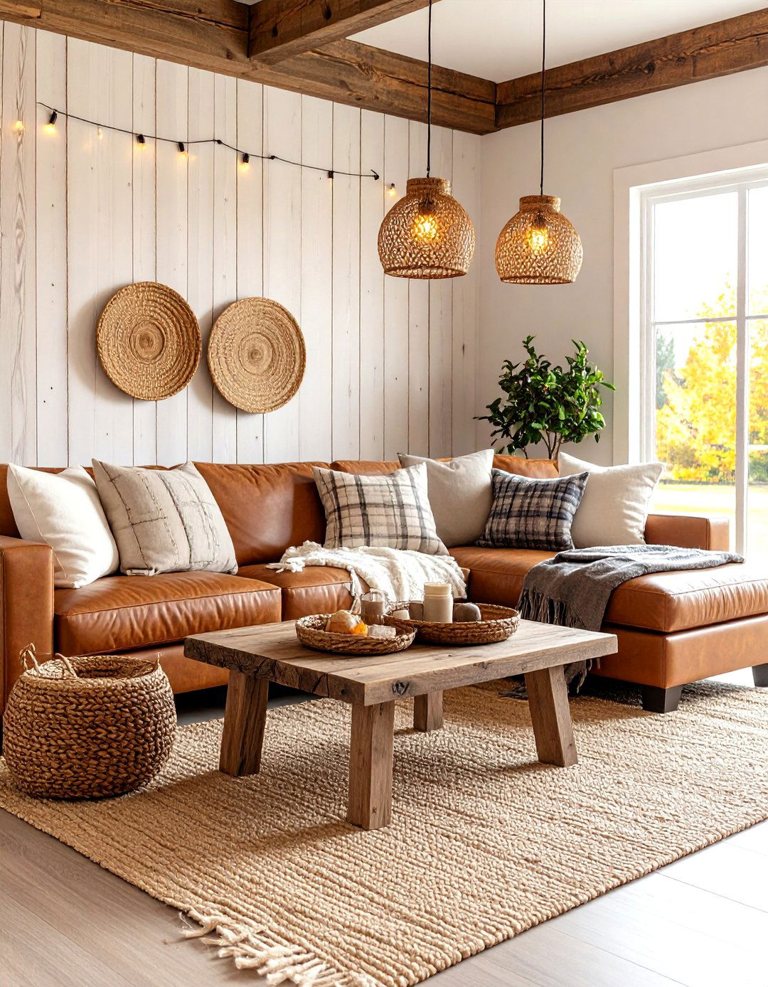 Rustic Farmhouse Living Room with Reclaimed Wood Features - 24 Cozy Living Room Ideas