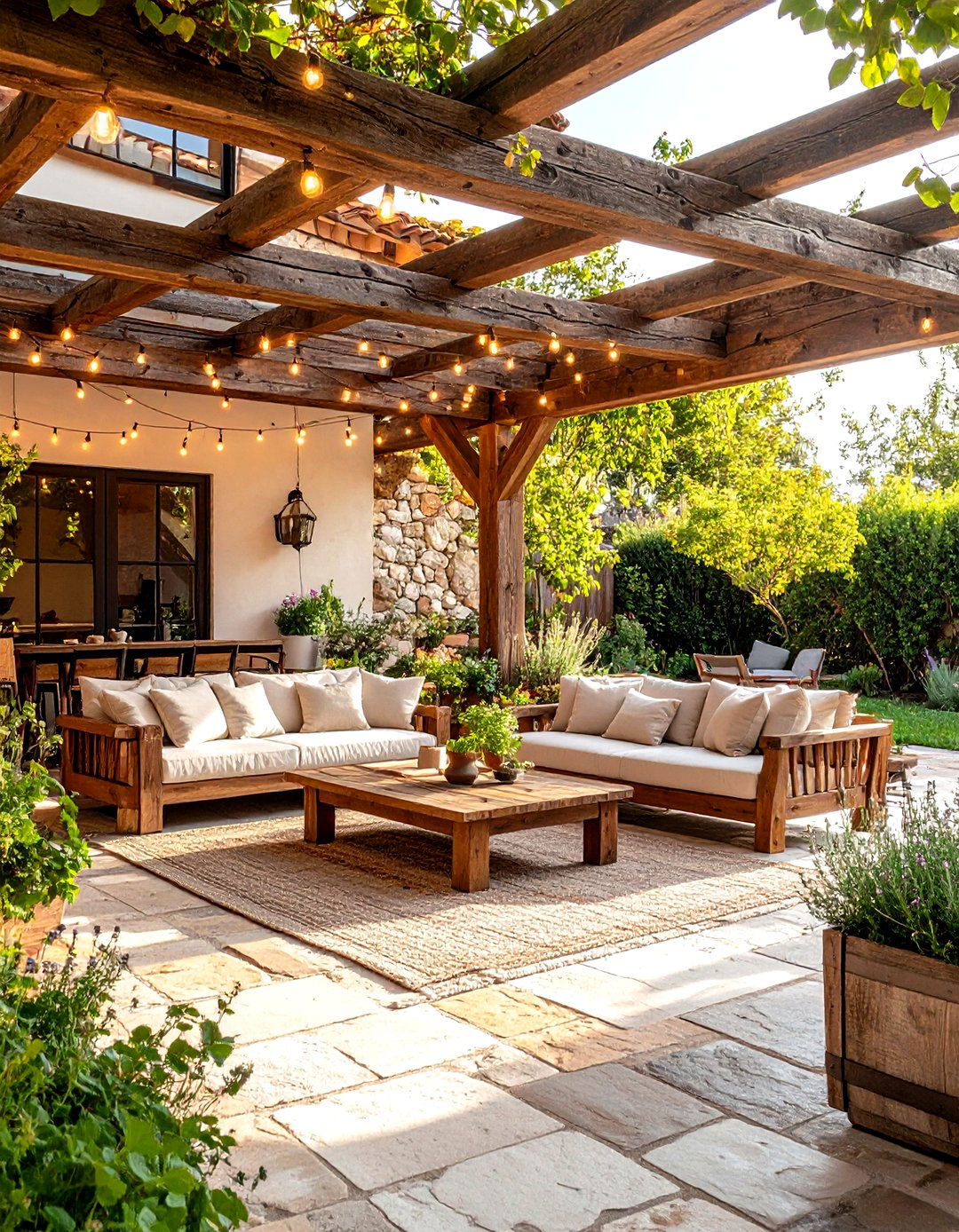 Rustic Farmhouse Mediterranean Patio - 24 Mediterranean Patio Ideas