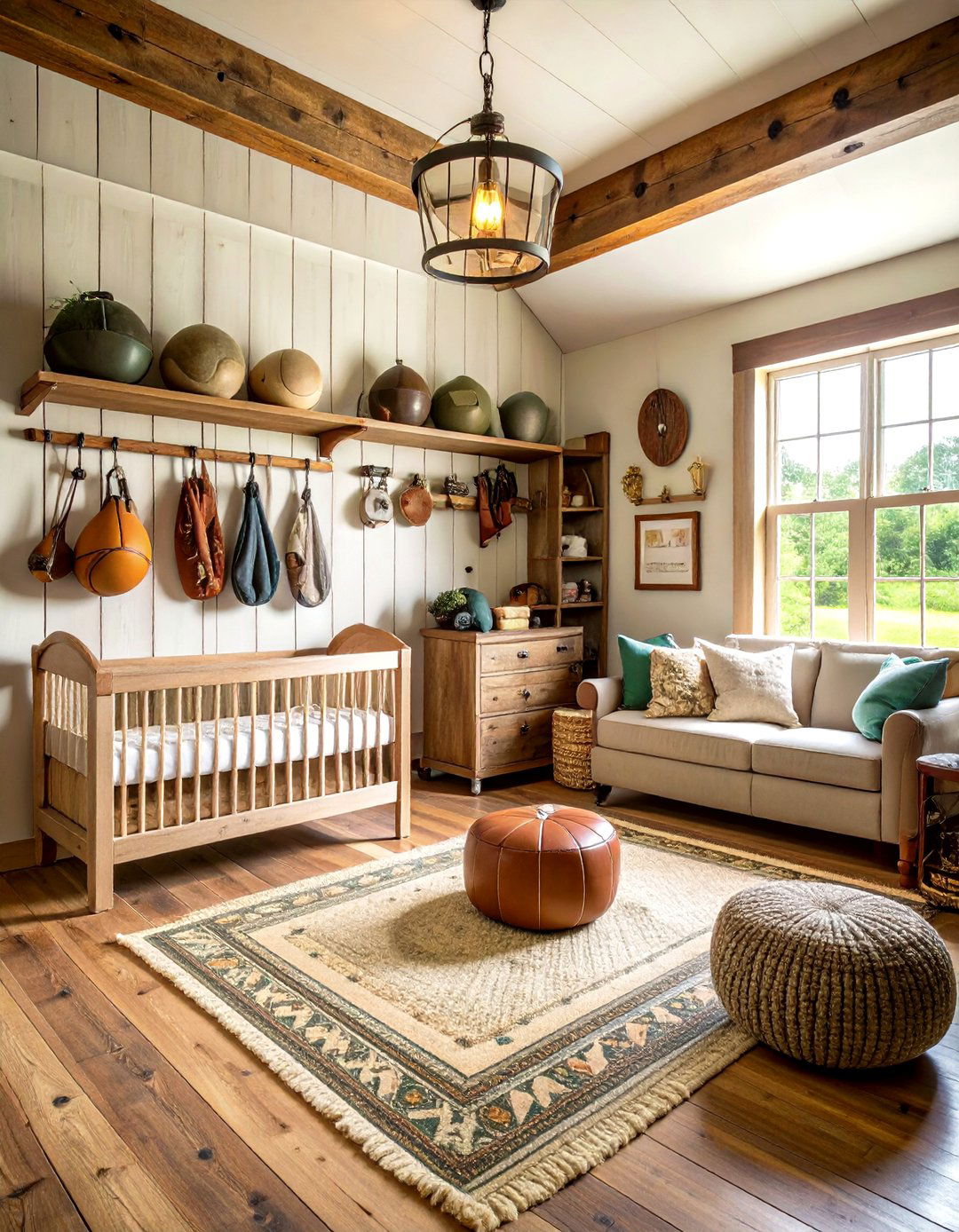Rustic Farmhouse Sports Nursery - 24 Sports Nursery Ideas