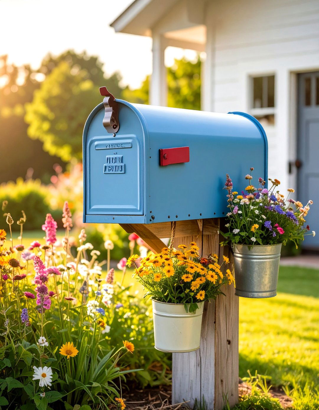 Rustic Farmhouse Style with Vintage Elements - 24 Mailbox Decor Ideas