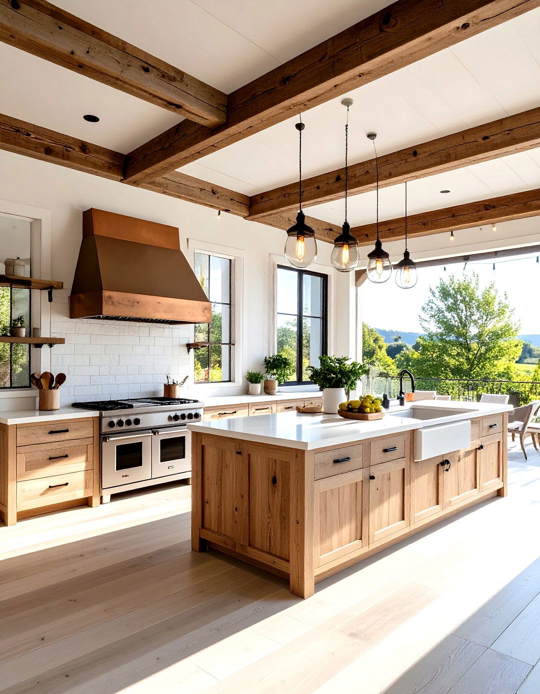 Rustic Farmhouse Style with Wood Accents - 24 Luxury Outdoor Kitchen Ideas