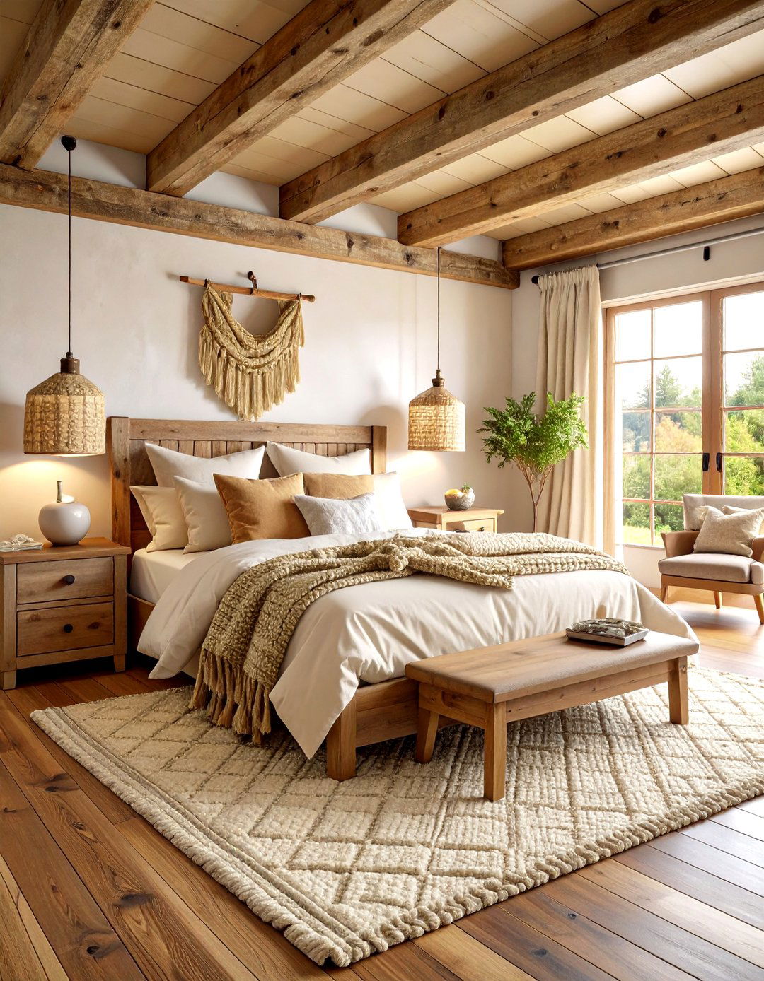 Rustic Farmhouse Tan Bedroom - 24 Tan Bedroom Ideas