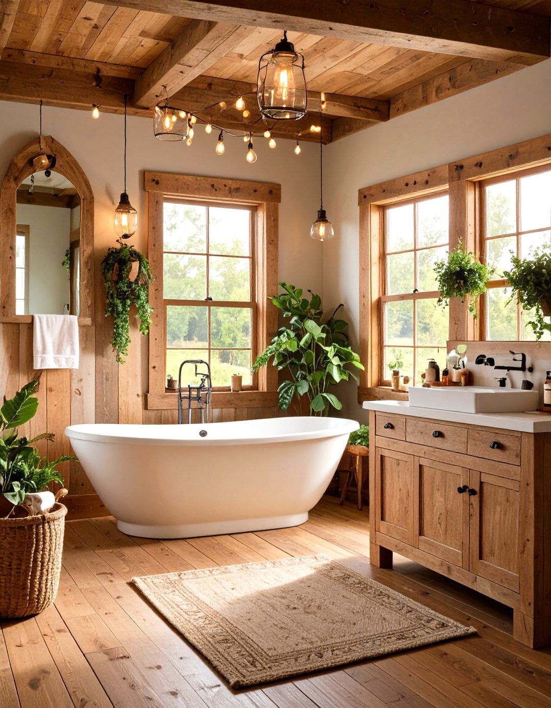 Rustic Farmhouse with Vintage Charm - 24 Restaurant Bathroom Ideas