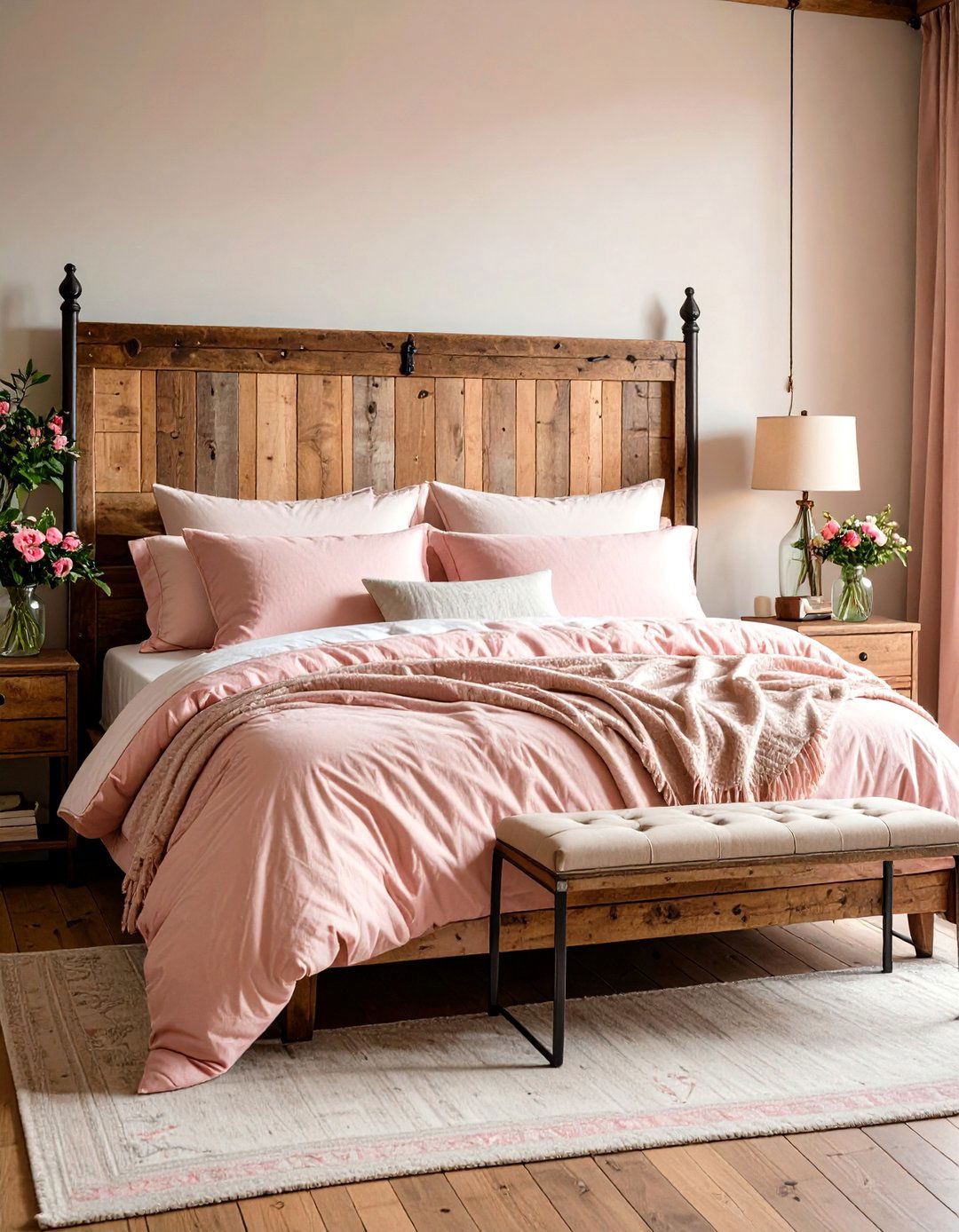 Rustic Feminine Fusion Design - 24 Shabby Chic Bedroom Ideas