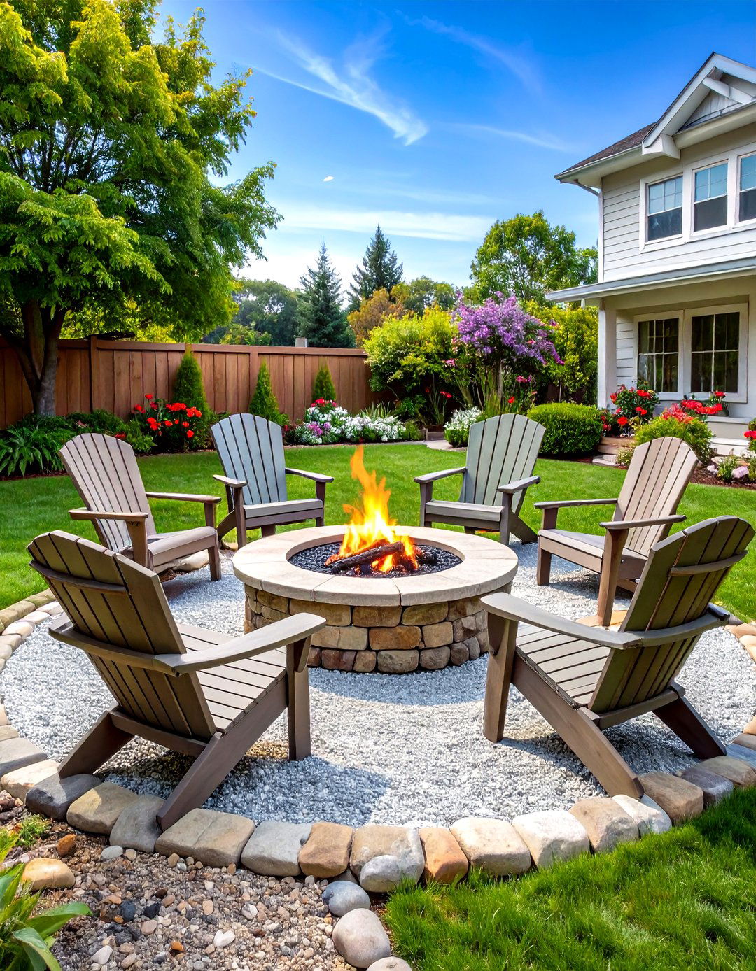 Rustic Fire Pit Gathering Spaces - 24 Rustic Landscaping Ideas