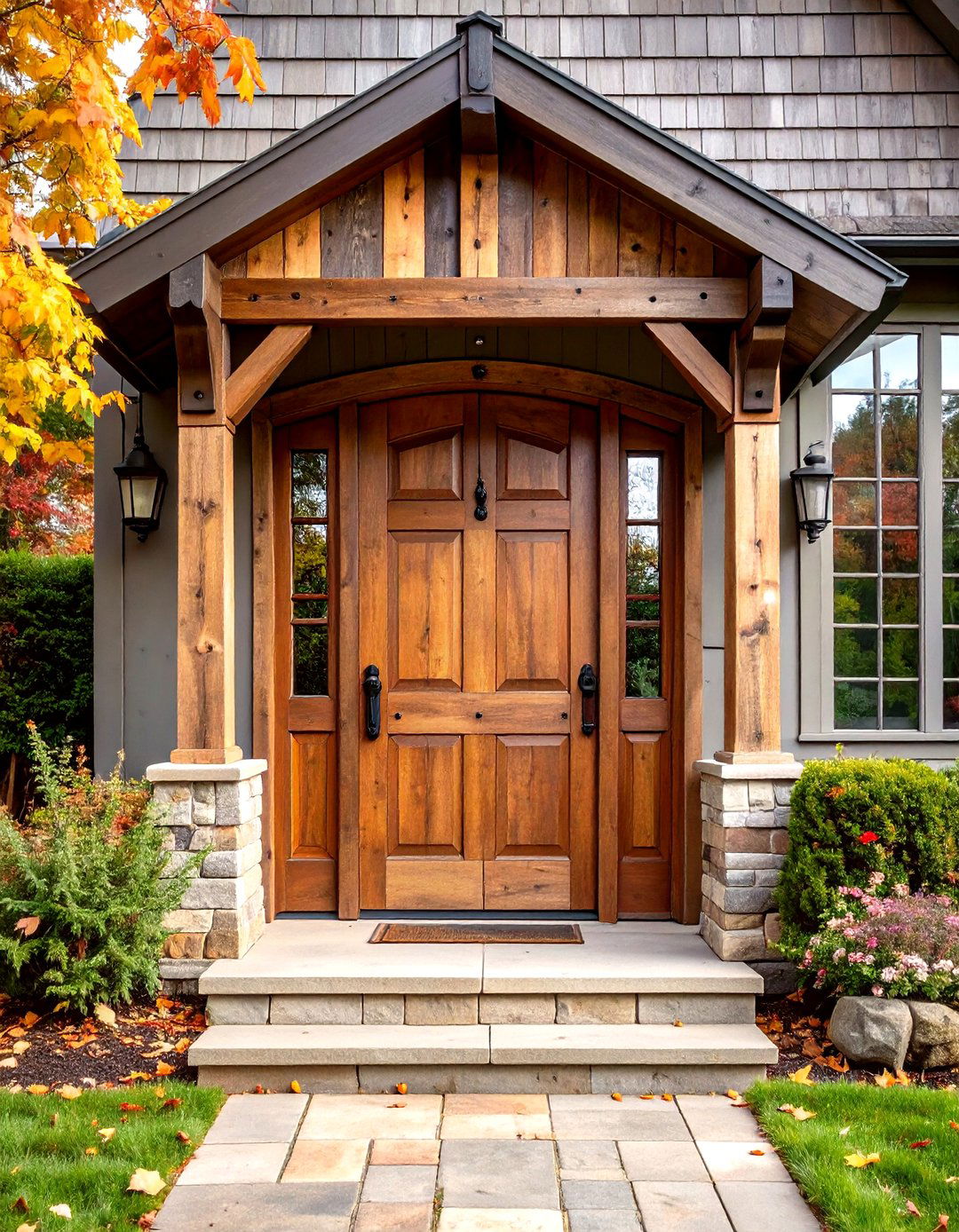Rustic Gothic Door with Weathered Finish - 24 Gothic Front Door Ideas