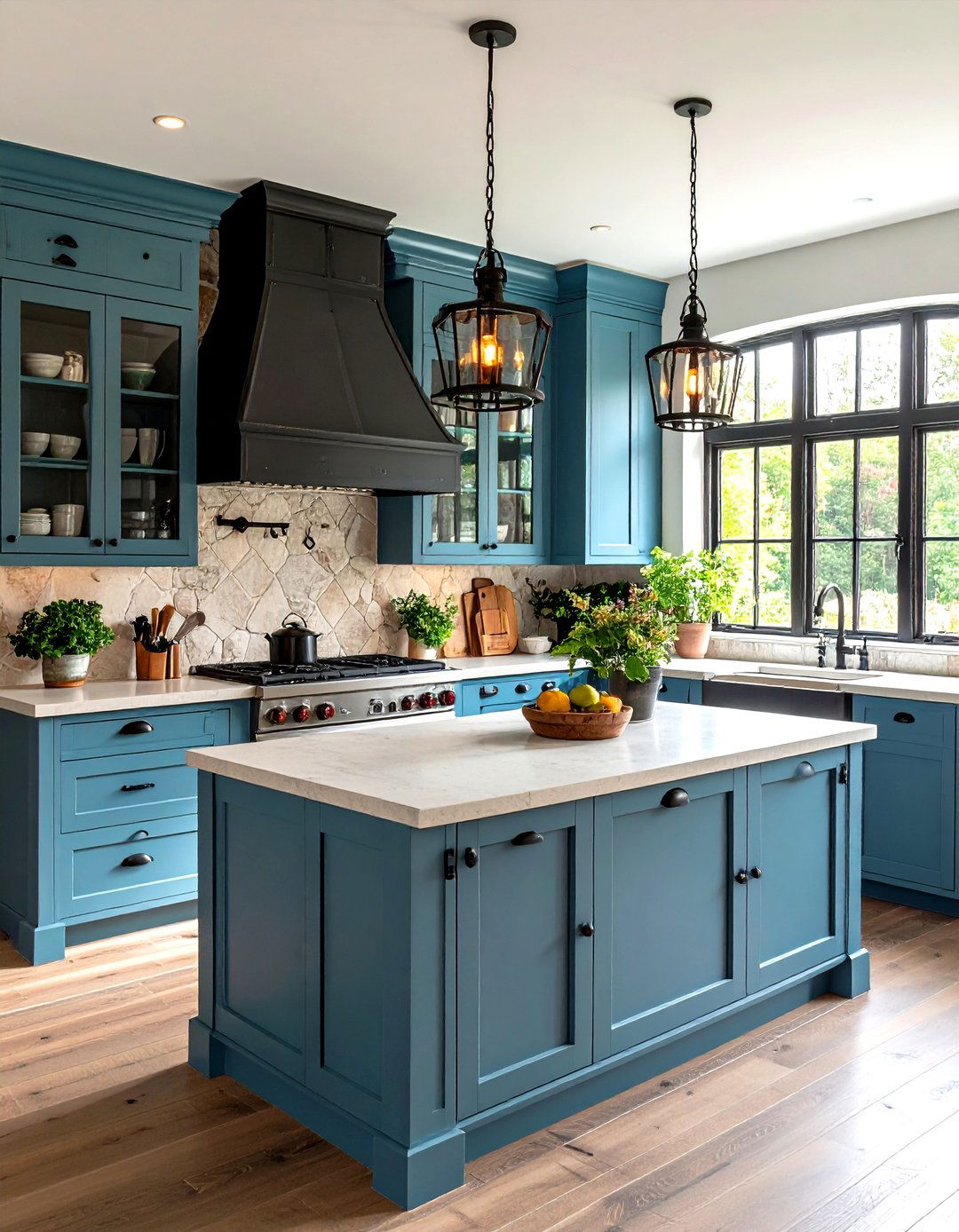 Rustic Gray with Black Wrought Iron Details - 24 Gray and Black Kitchen Ideas