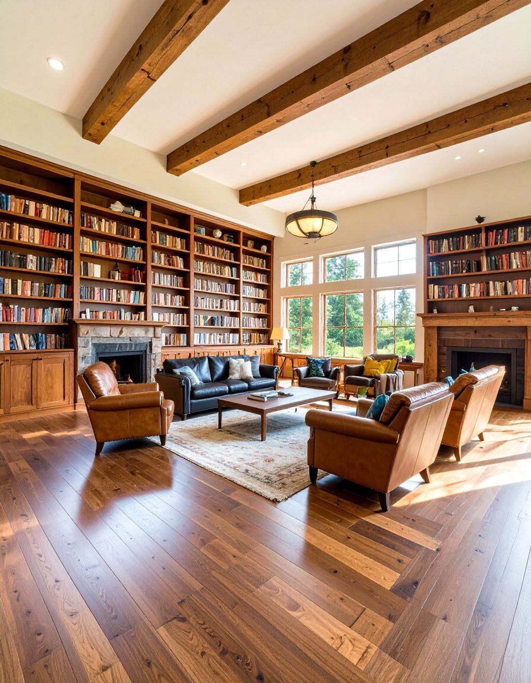 Rustic Home Library Dark Walnut Hardwood - 24 Dark Walnut Floors for Rooms