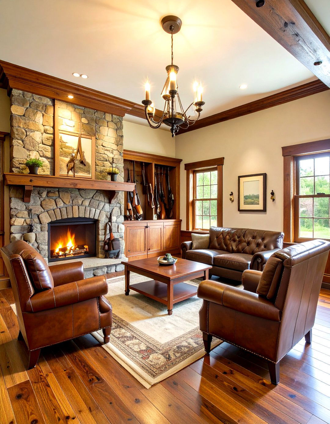 Rustic Hunting Lodge Gun Room - 24 Man Cave Gun Room Ideas