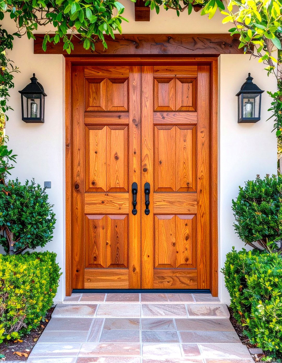 Rustic Knotty Alder Spanish Door - 24 Spanish Style Front Door Ideas