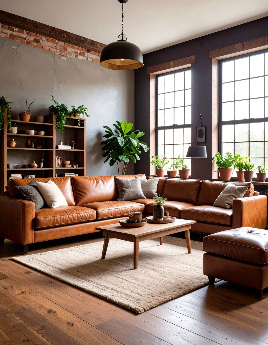 Rustic Leather Furniture Combinations - 24 Small Rustic Living Room Ideas
