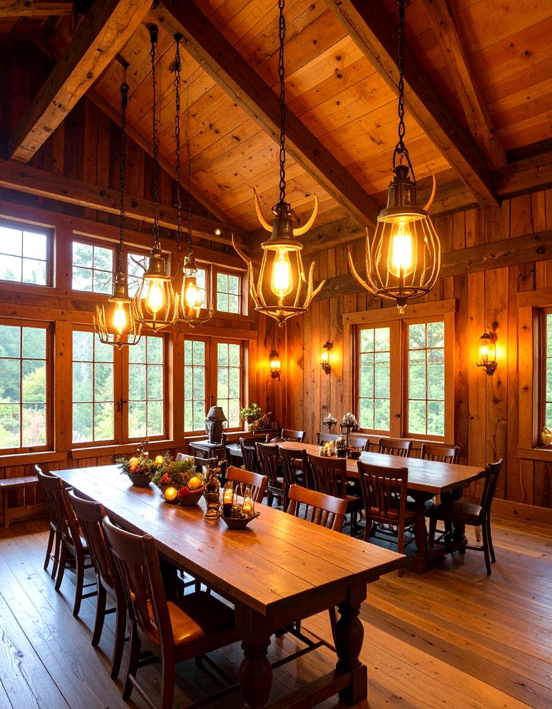 Rustic Lighting Fixture Network - 24 Hunting Man Cave Ideas
