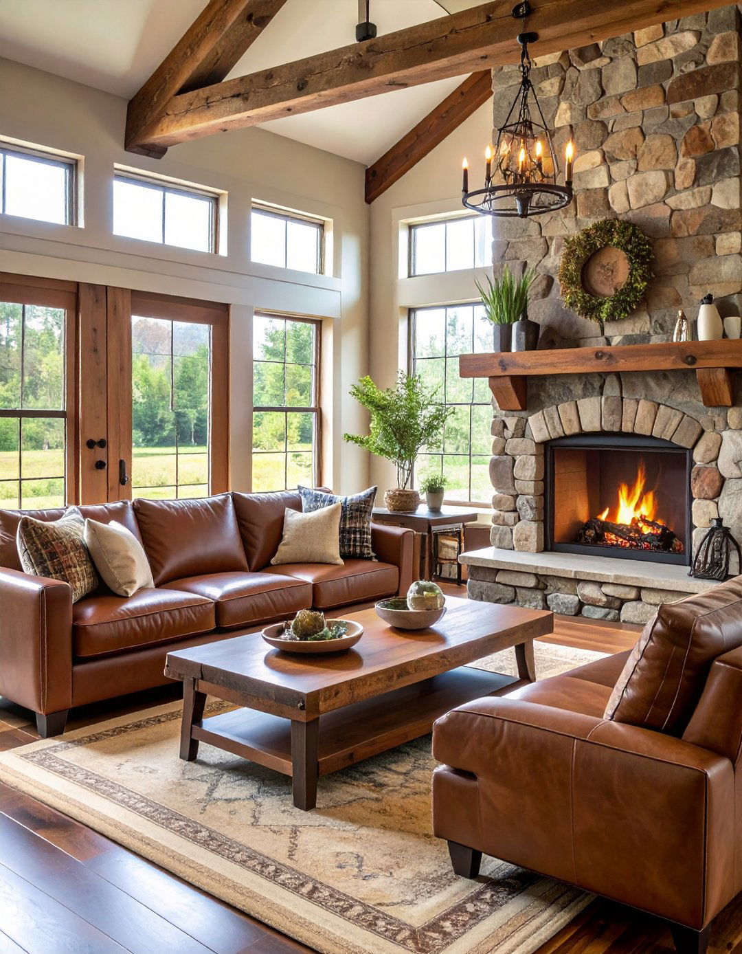 Rustic Lodge Living Room - 24 Pottery Barn Living Room Ideas