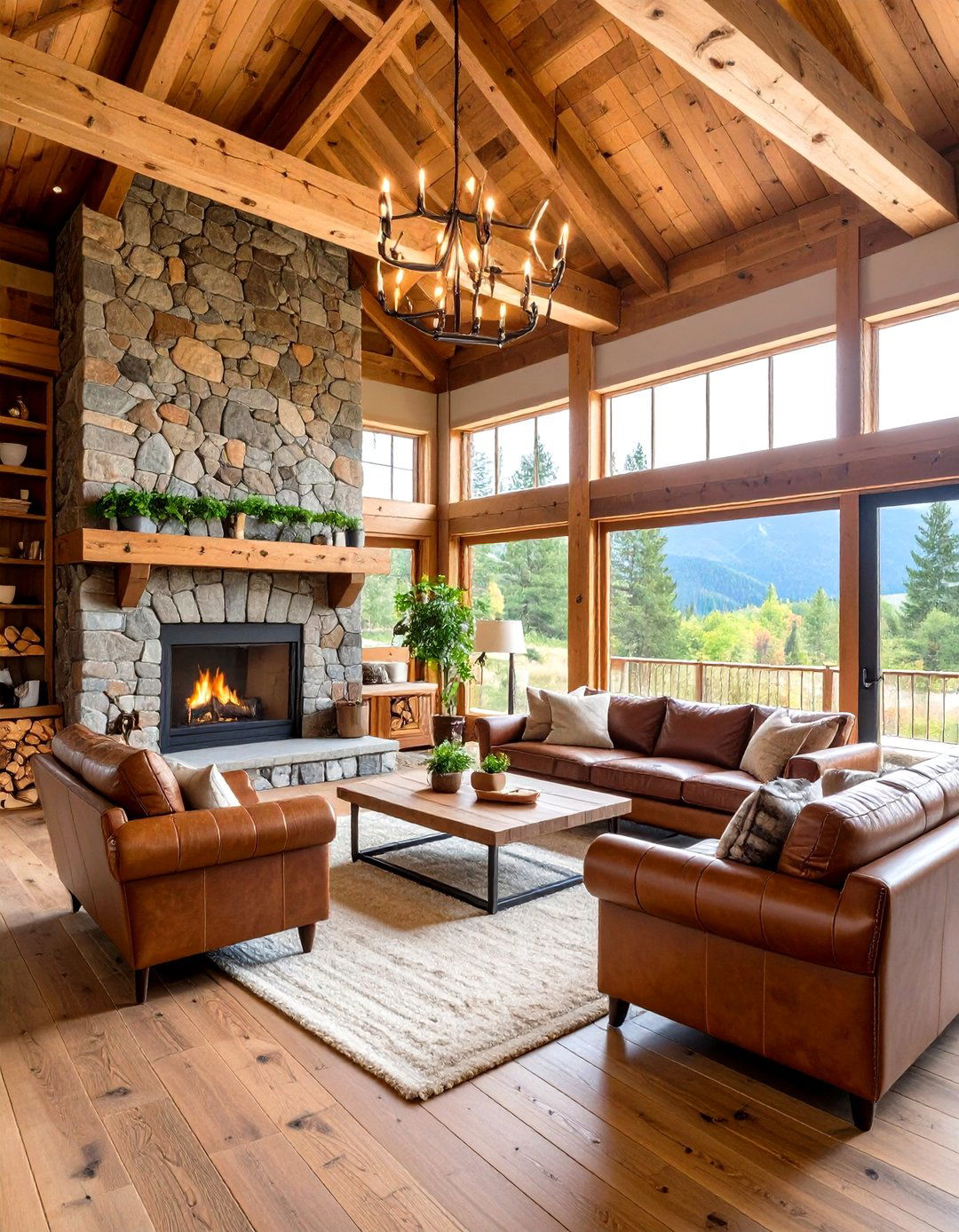 Rustic Lodge with Natural Materials - 24 Luxury Man Cave Ideas