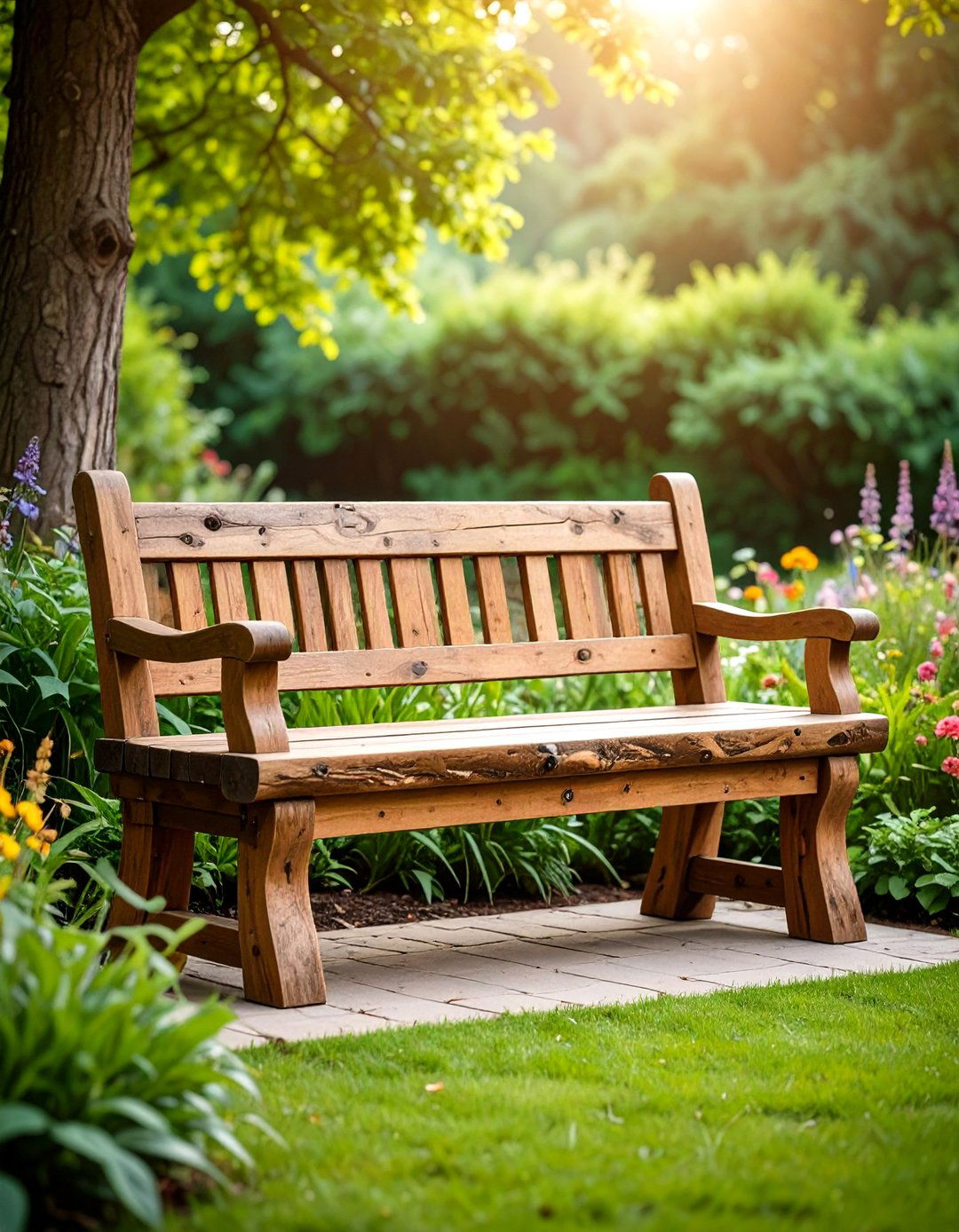 Rustic Log Bench Design - 24 Garden Bench Ideas