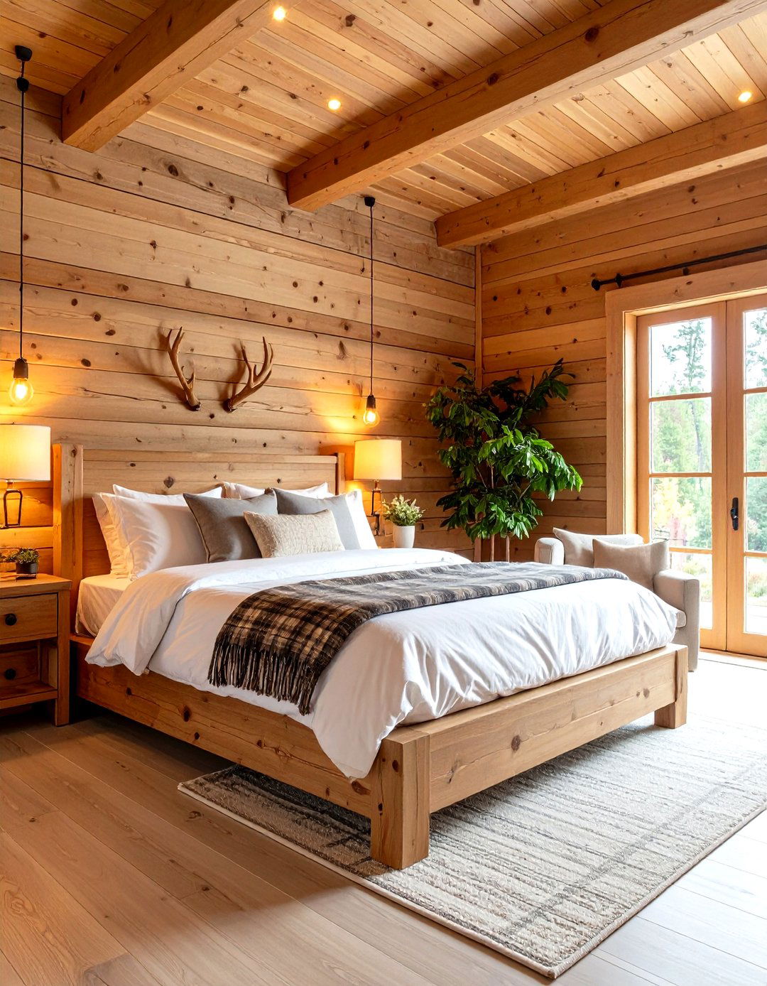 Rustic Log Corner Bed - 24 Corner Bed Ideas