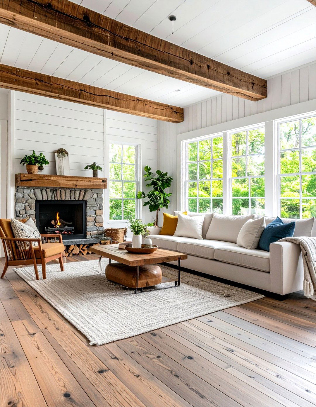 Rustic Minimalist Farmhouse Living Room - 24 Minimalist Living Room Ideas