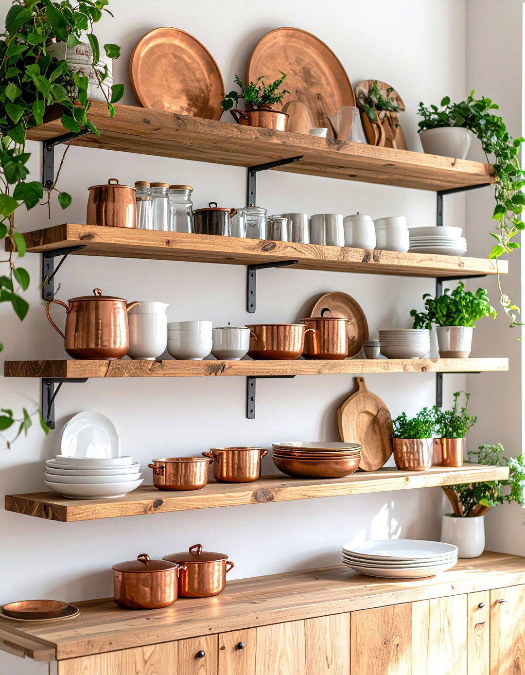 Rustic Open Shelving Design - 24 Tuscan Kitchen Design Ideas