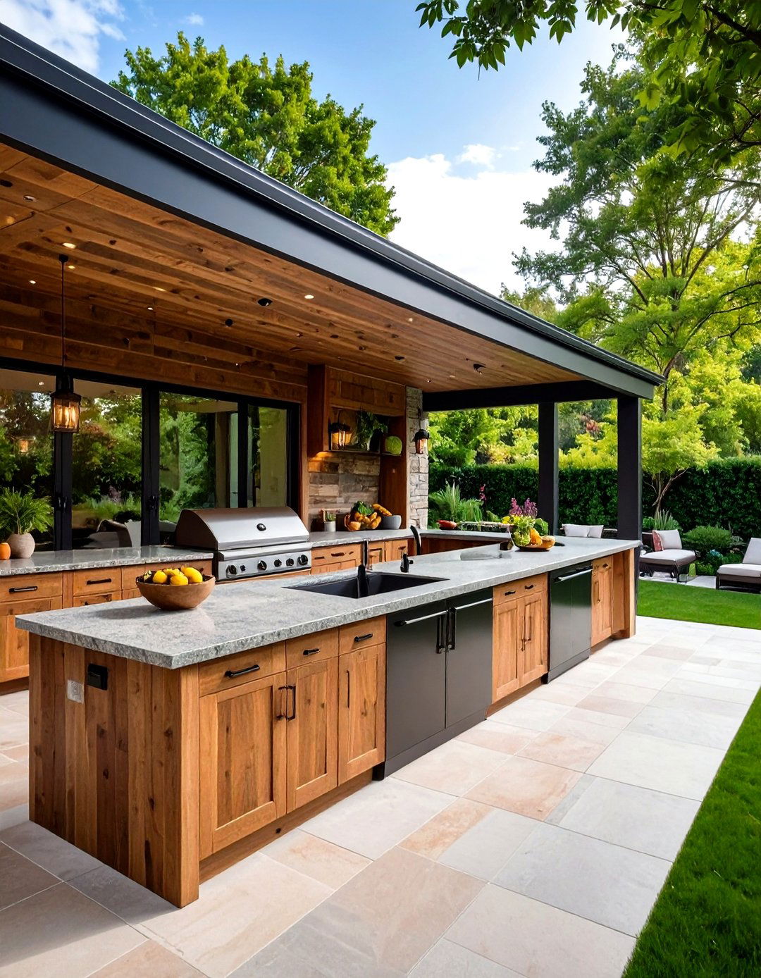 Rustic Outdoor Kitchen Areas - 24 Rustic Landscaping Ideas