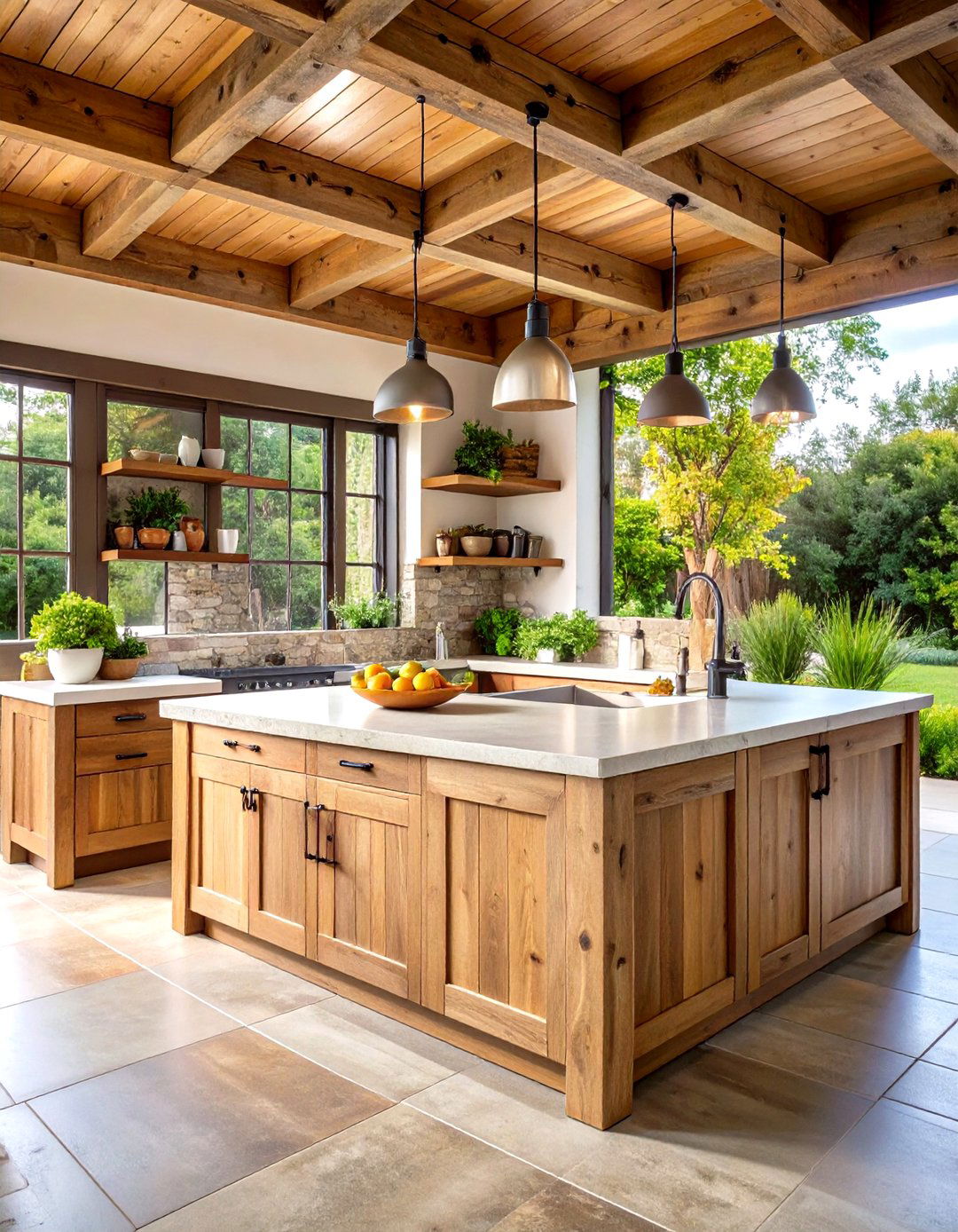 Rustic Outdoor Kitchen Farmhouse Patio - 24 Farmhouse Patio Ideas