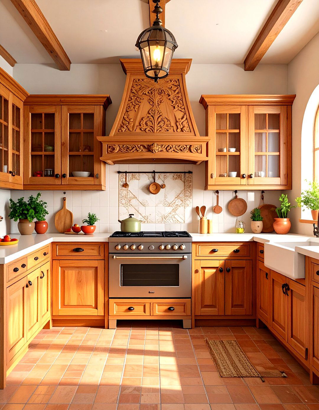 Rustic Pine Cabinet Mexican Kitchen Styles - 24 Mexican Kitchen Ideas