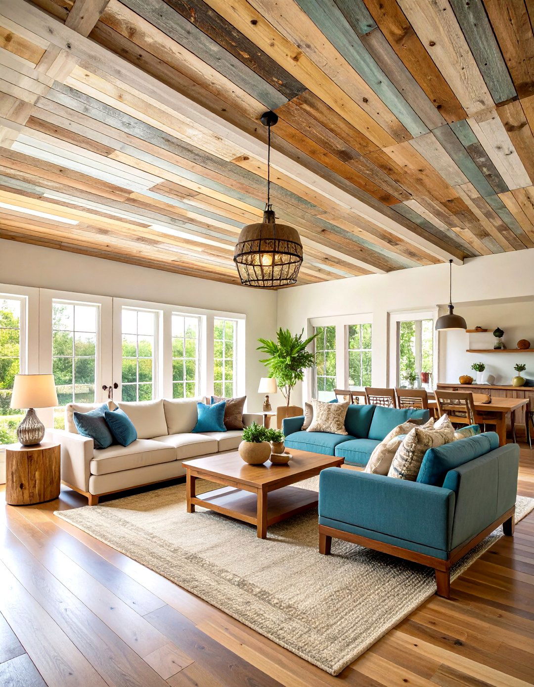 Rustic Reclaimed Plywood Ceiling - 24 Plywood Ceiling Ideas
