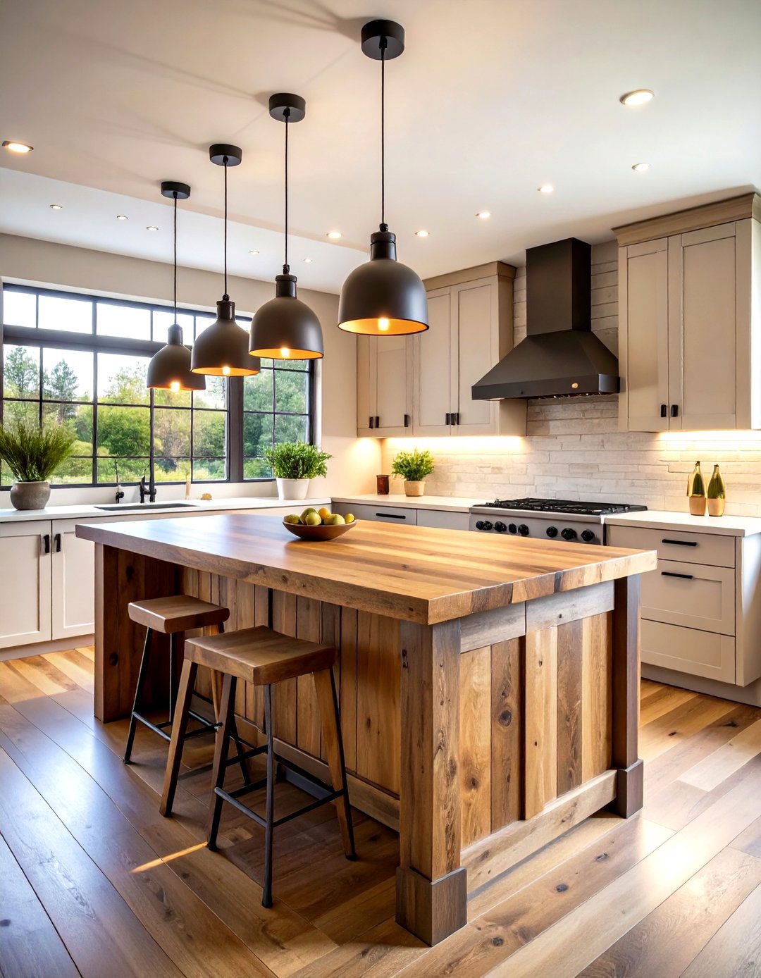 Rustic Reclaimed Wood Counter Bar - 24 Kitchen Bar Ideas