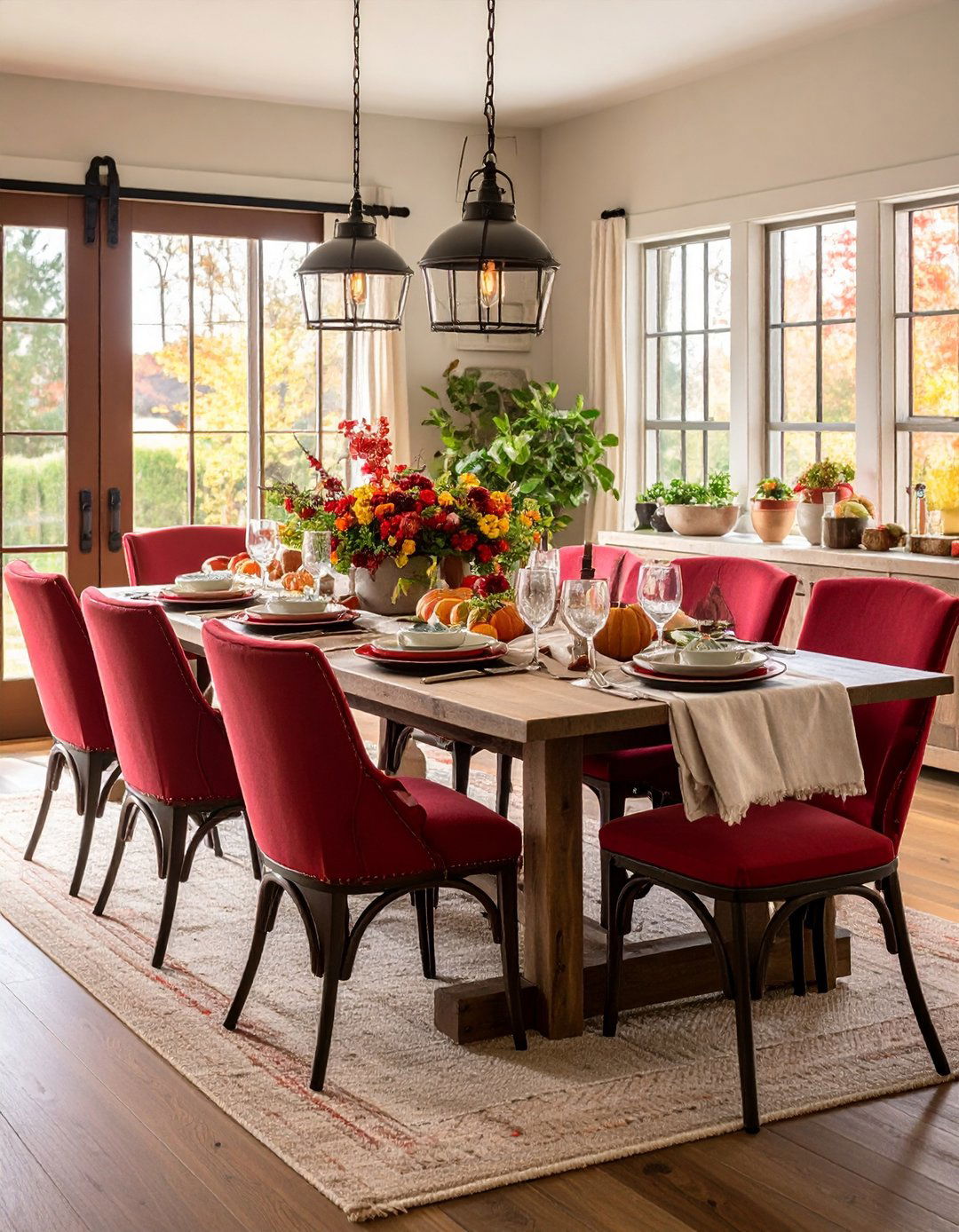 Rustic Red Barn Door Inspiration - 24 Red Dining Room Ideas