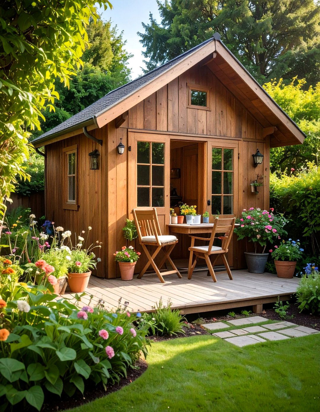 Rustic Shed Conversion Garden Office - 24 Garden Office Ideas