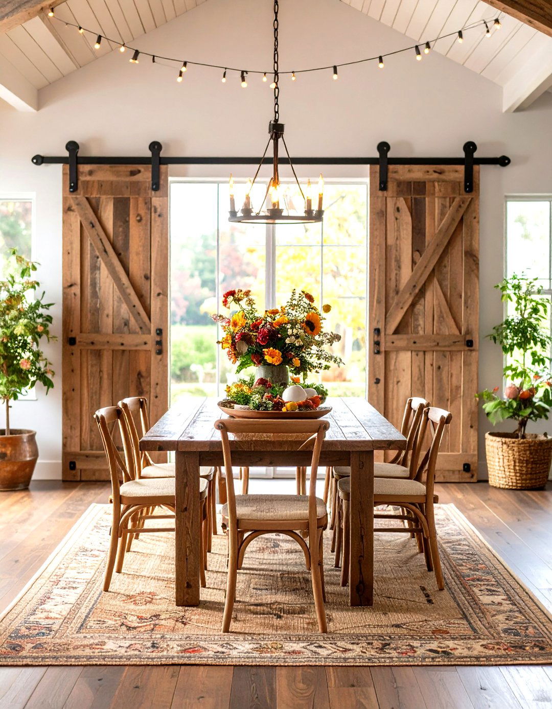 Rustic Sliding Barn Doors - 24 Rustic Dining Room Ideas