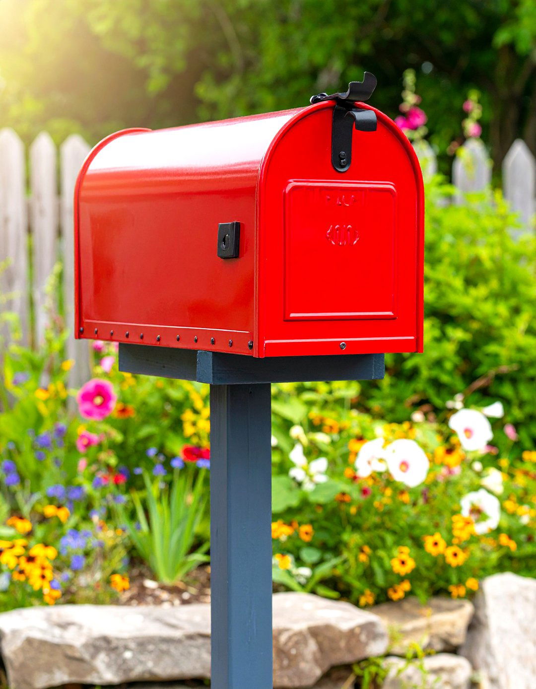 Rustic Split Rail Tradition - 24 Mailbox Landscaping Ideas