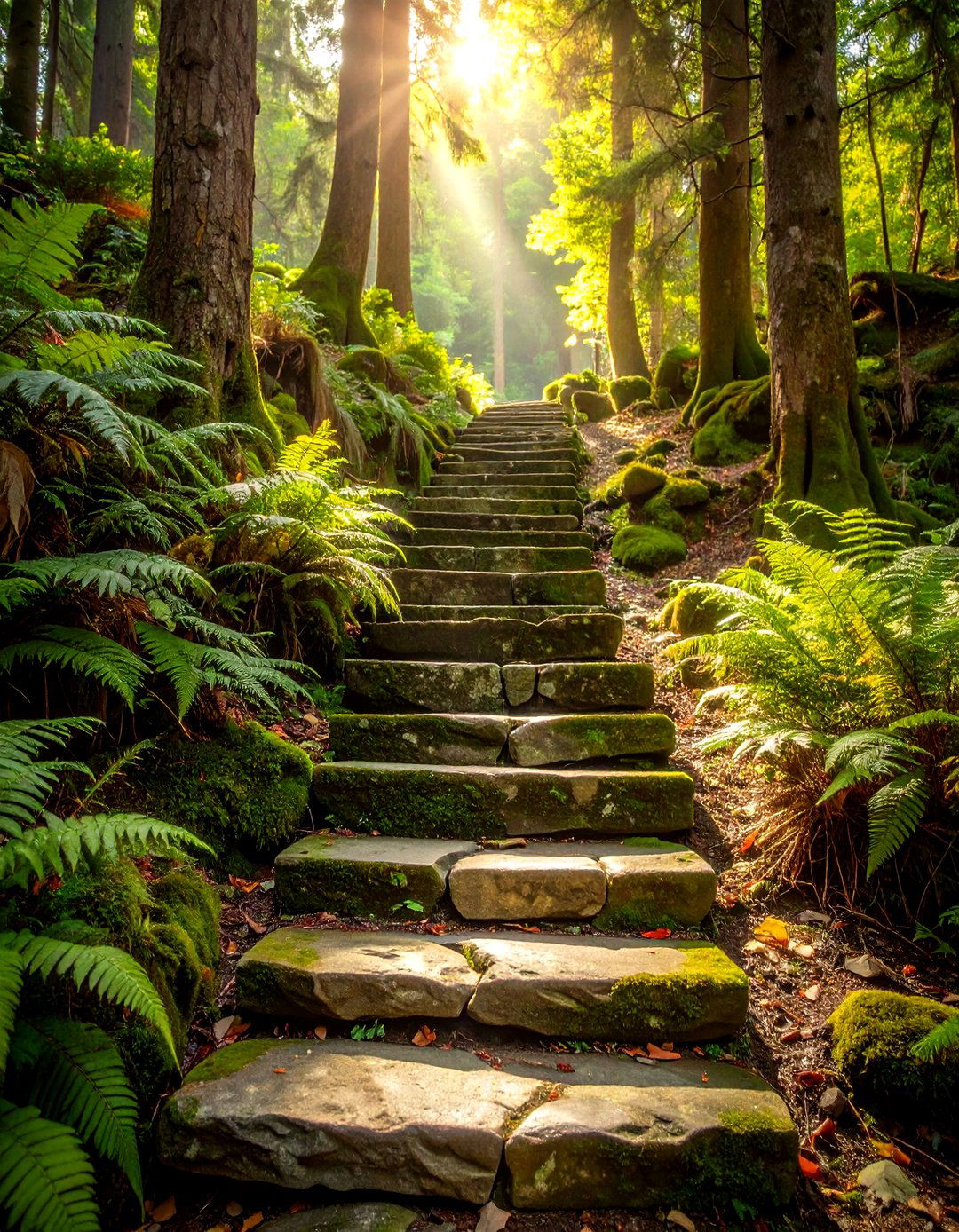 Rustic Stacked Stone Flagstone Steps - 24 Flagstone Steps