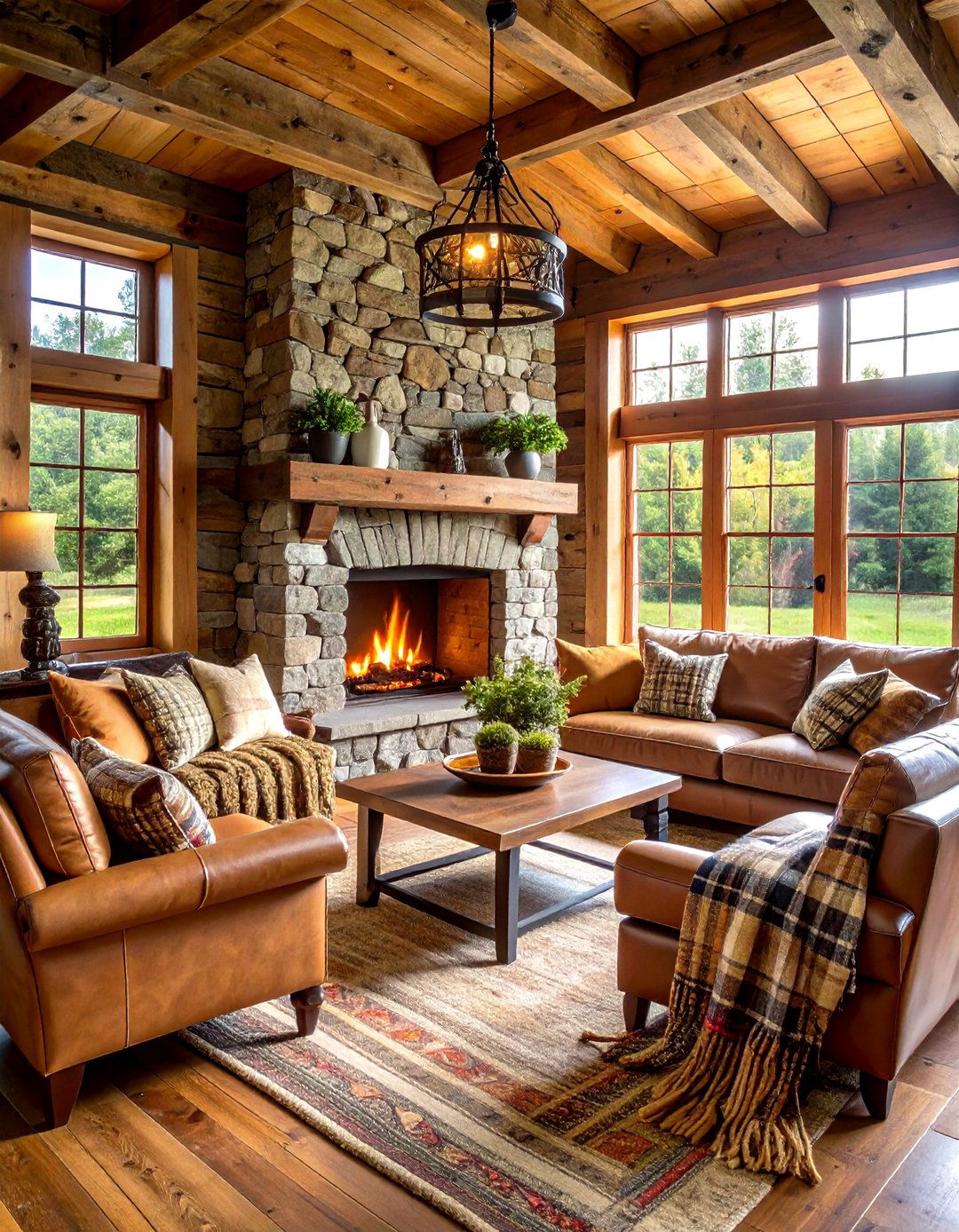 Rustic Sunken Living Room Retreat - 24 Sunken Living Room Ideas