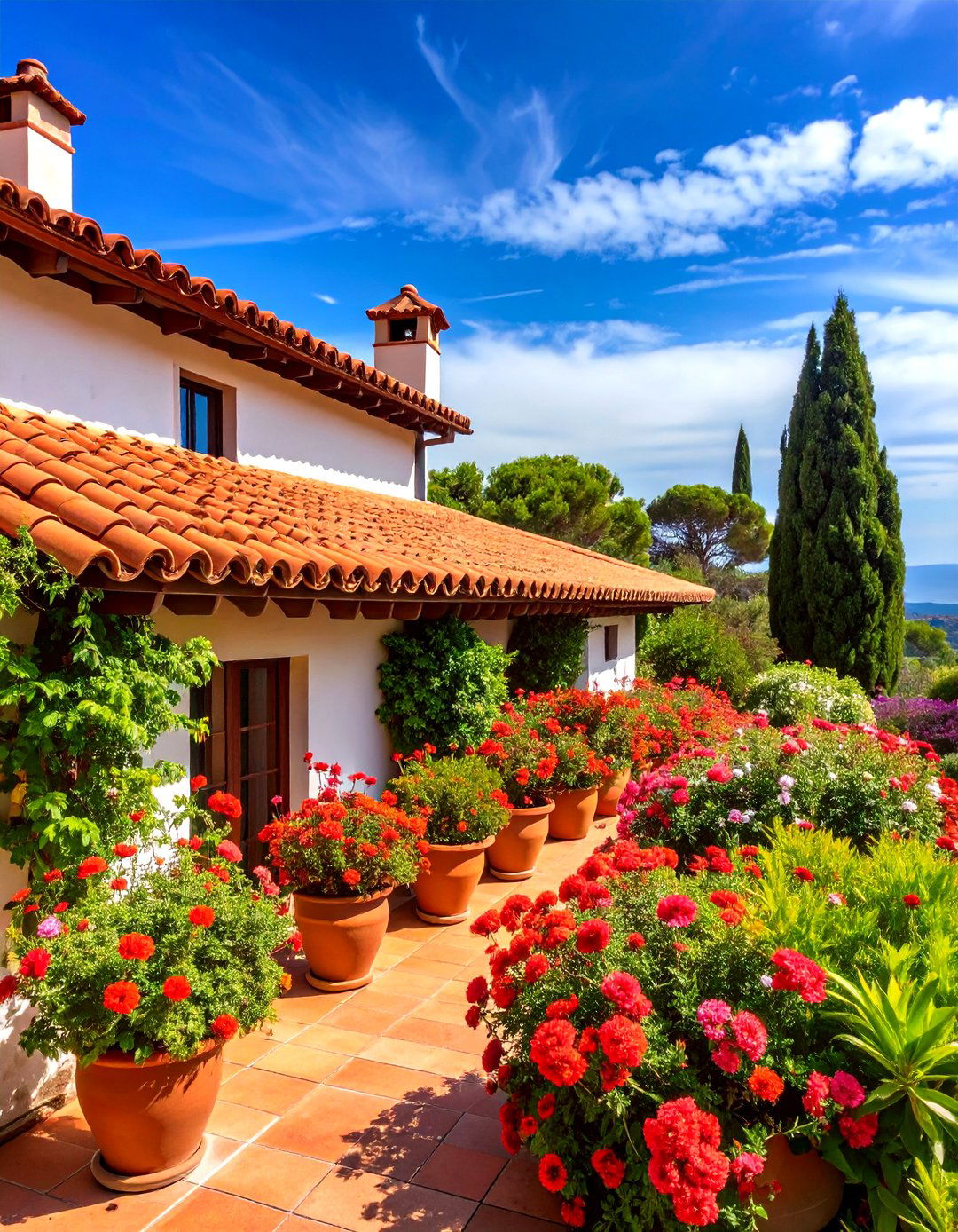 Rustic Terracotta Roof Design - 24 Spanish Mediterranean House Ideas
