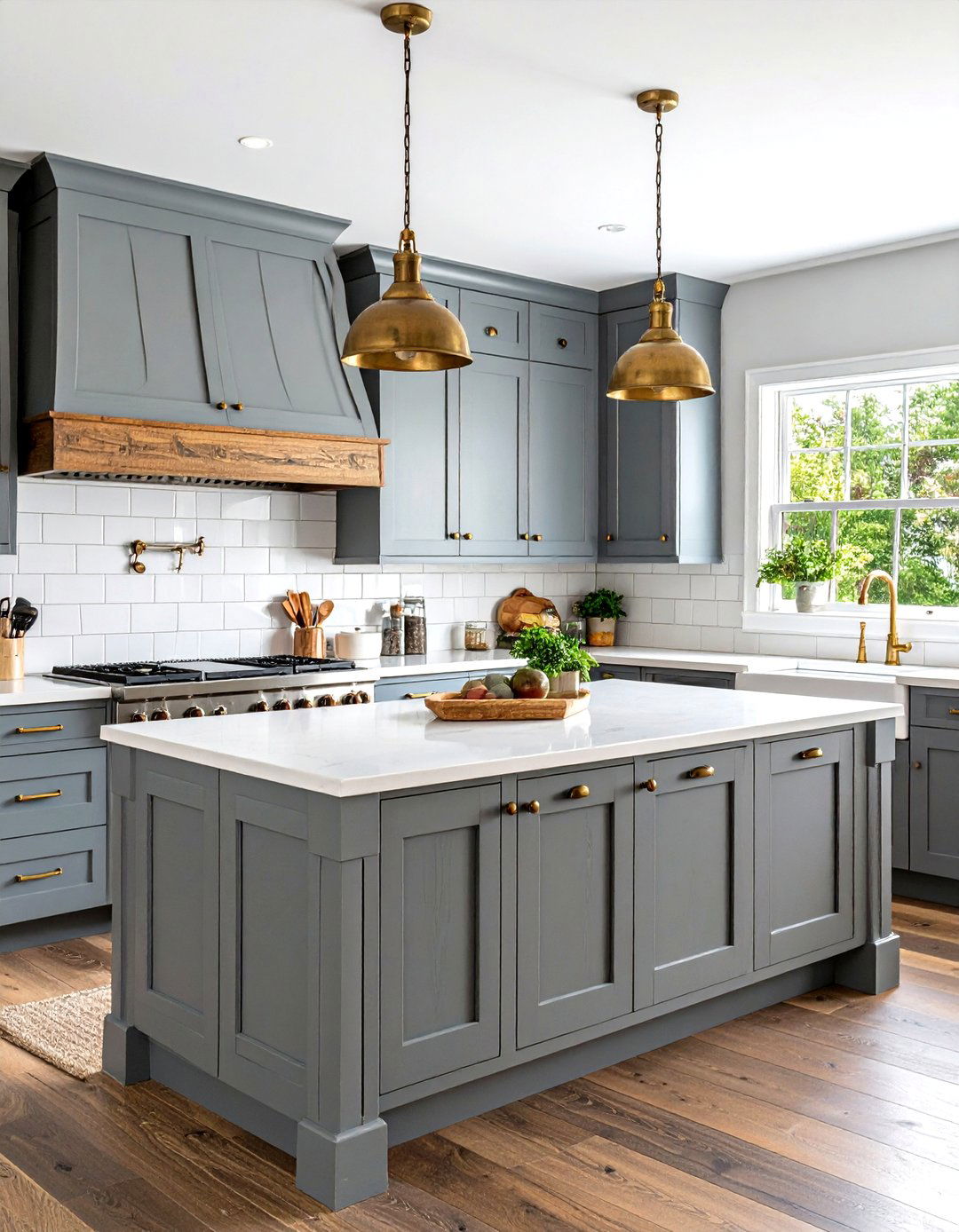 Rustic Transitional Kitchen Design - 24 Grey and White Kitchen Designs