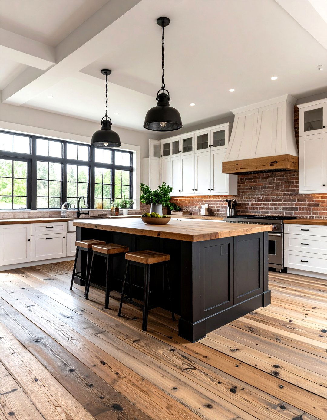 Rustic White Kitchen Black Island Charm - 24 white kitchen ideas with black island