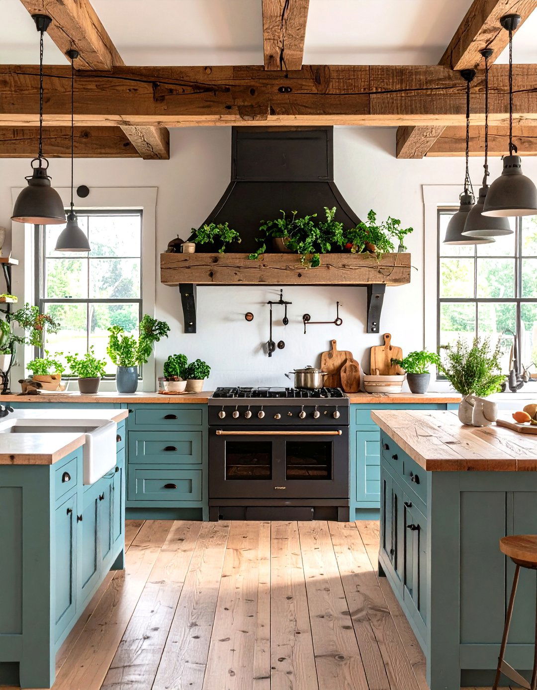 Rustic Wood Beam Mantel with Iron Hardware - 24 French Country Fireplace Ideas
